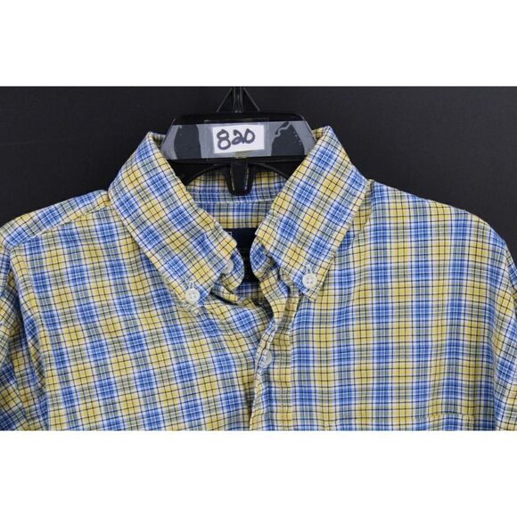 Ralph Lauren Polo Button Down Long sleeve Shirt Blue yellow Plaid Boys Sz 6 - Picture 2 of 6